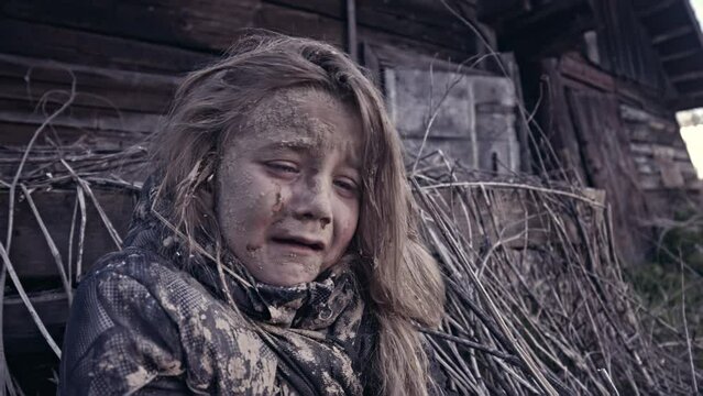 girl without a home, apocalypse, war