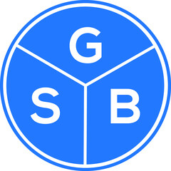 GSB letter logo design on White background. GSB creative Circle letter logo concept. GSB letter design. 