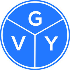 GVY letter logo design on White background. GVY creative Circle letter logo concept. GVY letter design. 
