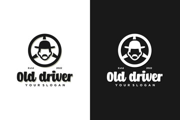 vintage old driver logo, community logo, reference logo