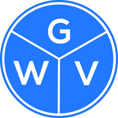 GWV letter logo design on white background. GWV  creative circle letter logo concept. GWV letter design.
