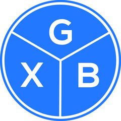 GXB letter logo design on white background. GXB  creative circle letter logo concept. GXB letter design.