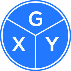 GXY letter logo design on white background. GXY  creative circle letter logo concept. GXY letter design.