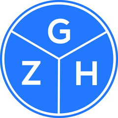 GZH letter logo design on White background. GZH creative Circle letter logo concept. GZH letter design. 