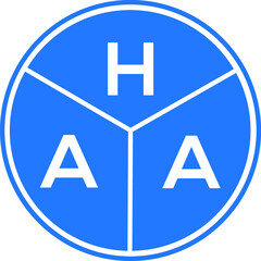 HAA letter logo design on White background. HAA creative Circle letter logo concept. HAA letter design. 