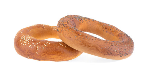 baking bagel isolated on white background