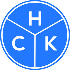 HCK letter logo design on white background. HCK creative circle letter logo concept. HCK letter design. 