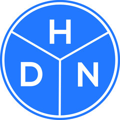 HDN letter logo design on white background. HDN  creative circle letter logo concept. HDN letter design.