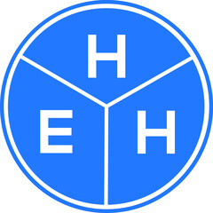 HEH letter logo design on white background. HEH  creative circle letter logo concept. HEH letter design.