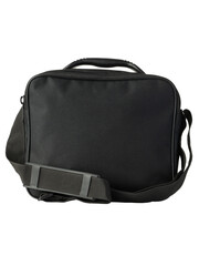 Naklejka premium black fabric bag on a white background