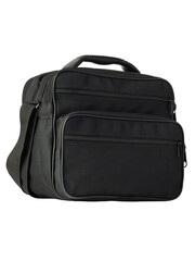 Naklejka premium black fabric bag on a white background