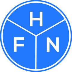 HFN letter logo design on white background. HFN  creative circle letter logo concept. HFN letter design.