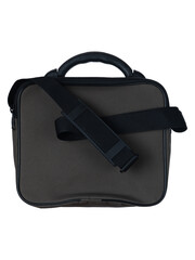 gray fabric bag on a white background