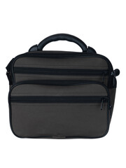 gray fabric bag on a white background