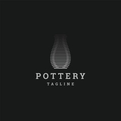 Pottery logo icon design template flat vector