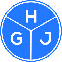 HGJ letter logo design on white background. HGJ  creative circle letter logo concept. HGJ letter design.