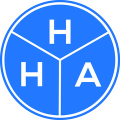 HHA letter logo design on white background. HHA  creative circle letter logo concept. HHA letter design.