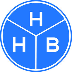 Obraz premium HHB letter logo design on white background. HHB creative circle letter logo concept. HHB letter design.