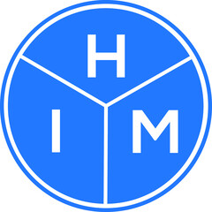 HIM letter logo design on white background. HIM  creative circle letter logo concept. HIM letter design.