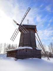 Winter wood windmill