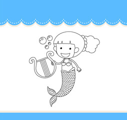 Worksheets template with mermaid outline