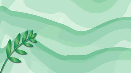 green leaf wave background