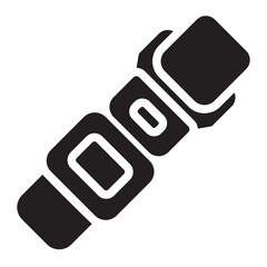 safety belt glyph icon