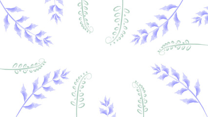 Fototapeta na wymiar vintage blue green floral painting background