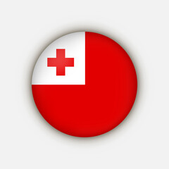 Fototapeta premium Country Tonga. Tonga flag. Vector illustration.