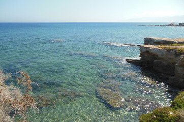 Sea and rocks in Crete 