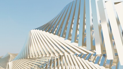 Futuristic architecture background 3d render