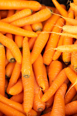 Zanahorias (daucus carota) en un mercadoz