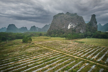 The pastoral scenery of camel peak scenic spot in Yingde County, Qingyuan City, Guangdong Province, China.