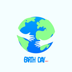 Earth day 22 April abstract illustration