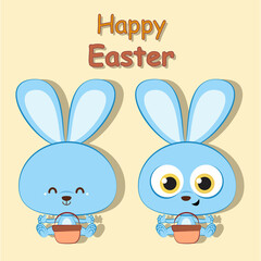 Easter bunny celebrating Easter day | Happy Easter bunny 