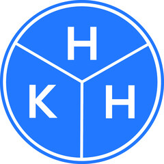 Fototapeta premium HKH letter logo design on white background. HKH creative circle letter logo concept. HKH letter design. 