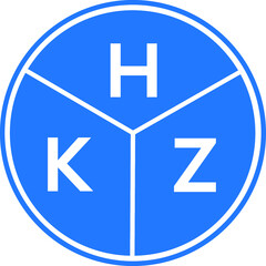 Fototapeta premium HKZ letter logo design on white background. HKZ creative circle letter logo concept. HKZ letter design.