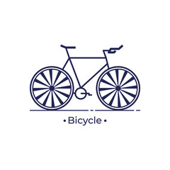 Bicycle icon logo vector illustration, outline sport bike icons vector drawing concept