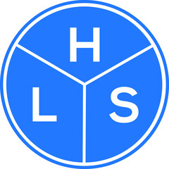 HLS letter logo design on white background. HLS  creative circle letter logo concept. HLS letter design.