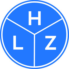HLZ letter logo design on white background. HLZ  creative circle letter logo concept. HLZ letter design.