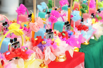Teacher's Day, a tradition of paying respect to teachers. Small gift and things  to show sincerity and heart of their students. Traditions of Thailand.