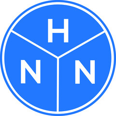 Fototapeta premium HNN letter logo design on white background. HNN creative circle letter logo concept. HNN letter design.