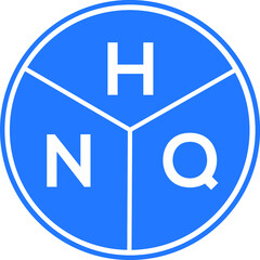 HNQ letter logo design on white background. HNQ  creative circle letter logo concept. HNQ letter design.