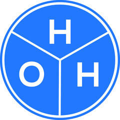 HOH letter logo design on white background. HOH  creative circle letter logo concept. HOH letter design.