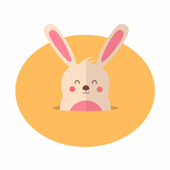 Easter bunny cartoon | Easter bunny cute vector | Easter bunny illustration 