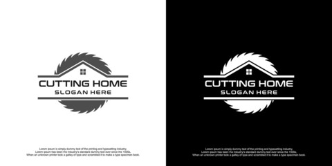 Home Cutting Building Logo Design.