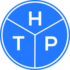 HTP letter logo design on white background. HTP  creative circle letter logo concept. HTP letter design.