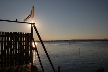 Fototapeta premium sunset on the pier