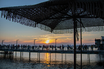 sunset at the pier, fishing time