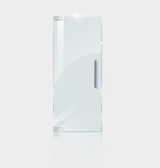 Glass doors isolated on transparent background. Vector